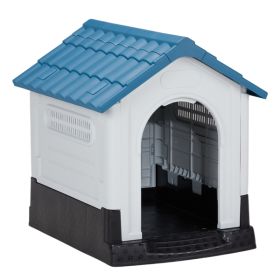 26 inch Blue & White PVC Indoor or Outdoor Dog House