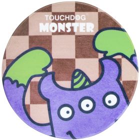 Touchdog Cartoon Three-eyed Monster Rounded Mat