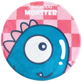 Touchdog Cartoon Shoe-faced Monster Rounded Mat