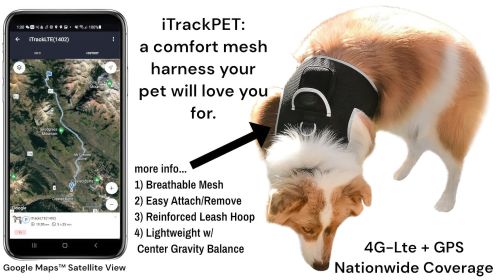 Mini Pet Tracking Device Collar Mount + Mobility Detector to Extend Battery Life Size:XL