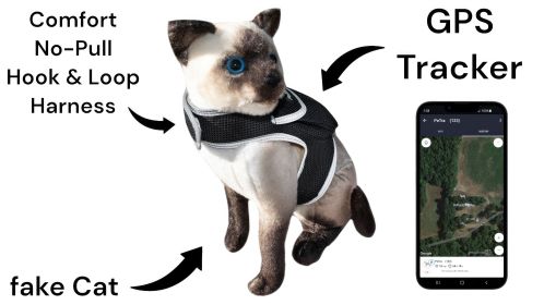 Effective GPS Dog Tracking Collar Mount Waterproof Device Rechargeable Size:L