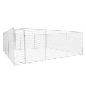 Outdoor Dog Kennel Galvanized Steel 224.4"x224.4"x72.8"