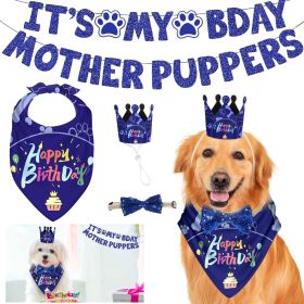 Dog Birthday Bandana Hat Set Dog Birthday Party Supplies Cute Dog Birthday Banner Decoration