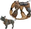 Tactical Dog Harness with Handle Medium for Pets; Desert Color Camo Dog Harness for Training and Working; Military Dog Tactical Vest; Adjustable