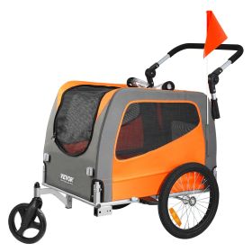 VEVOR  2-in-1 Pet Stroller Converts to Bicycle Trailer, Supports up to 66 lbs, Easy Folding Cart Frame with Quick Release Wheels