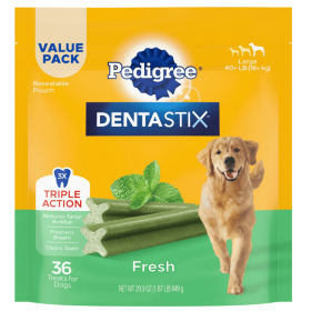 Pedigree Dentastix Fresh Treats For Dogs, 29.9 Oz Pouch