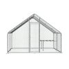 Large metal walk-in Pen, galvanized wire poultry chicken coop, Pen with waterproof and UV protection cover for out