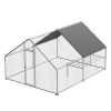 Large metal walk-in Pen, galvanized wire poultry chicken coop, Pen with waterproof and UV protection cover for out