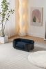 Scandinavian style Elevated Dog Bed Pet Sofa With Solid Wood legs and Black Bent Wood Back, Cashmere Cushion,Small Size