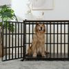 42" Heavy Duty Dog Crate for Large Medium Dogs, Furniture Style cage with 4 Lockable Wheels and 2 Locks