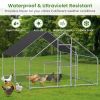 Large metal walk-in Pen, galvanized wire poultry chicken coop, Pen with waterproof and UV protection cover for out