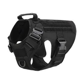 Outdoor Tactical Dog Vest For Large Dogs (Option: Black-S)