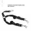 Dog Double Leashes - No Tangle Dog Leash Coupler; Comfortable Shock Absorbing Reflective Bungee Lead for Nighttime Safety (Colors: Car use (black))