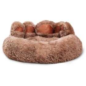 Paw Shape Dog Bed, Dog Beds & Furniture For Small And Medium Dogs, (Option: Khaki-18inch)