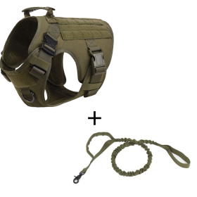 Outdoor Tactical Dog Vest For Large Dogs (Option: Green set-S)