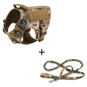 Outdoor Tactical Dog Vest For Large Dogs (Option: Camouflage set-S)