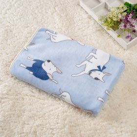 Dog Blanket Non-slip Seat Cushion (Option: Light Blue Bull Terrier-40x60cm)