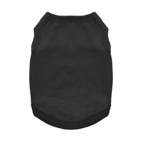 100% Cotton Dog Tanks (Color: Jet Black, size: X-Small)