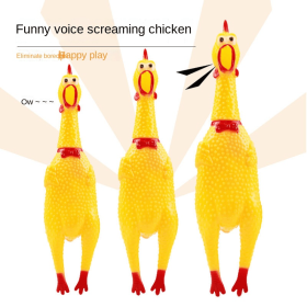 2 Screaming chicken pet toys super funny screaming chicken dog toys (Color: 2pcs, size: S)