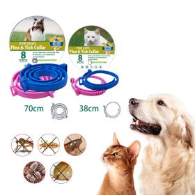 Boxed Anti Flea And Tick Dog Collar Dog Anti-parasitic Collar Mosquitoes Insect Repellent Retractable lasts for 8 months Pet Accessories (Color: Grey, size: 38cm)