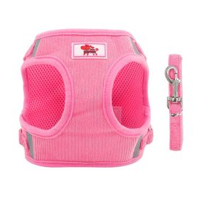 Reflective Dog Harnesses and Leash Set (colour: Pink, Specification (L * W): XS)