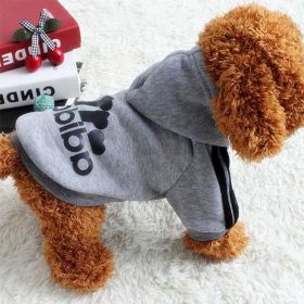 Two Legged Cotton Warm ADIDOG Hoodie (Color: Grey, size: 9XL)