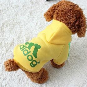 Two Legged Cotton Warm ADIDOG Hoodie (Color: Yellow, size: 8XL)