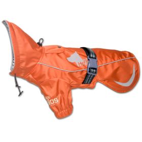 Dog Helios 'Ice-Breaker' Extendable Hooded Dog Coat w/ Heat Reflective Tech (Color: Orange, size: X-Small)