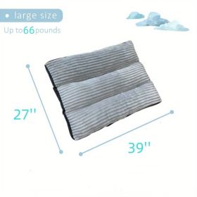 Dog Mat Sleeping Mattress, Removable And Washable Soft Kennel Pad, Comfortable Pet Bed (Color: Gray, size: 39''*27''*3' Up to 66 lbs)