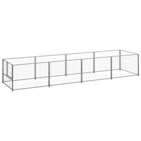 Dog Run Kennel Silver 43.1  Steel (Color: Silver)