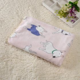 Dog Blanket Non-slip Seat Cushion (Option: Light Pink Bull Terrier-40x60cm)