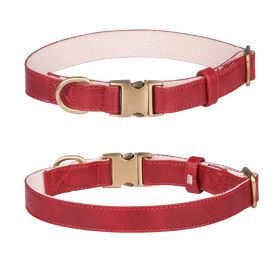 Leather dog collar; Leather Dog Collar Soft Padded Breathable Adjustable Tactical Pet Collar with Durable Metal Buckle for Small Medium Large Dogs (Colors: Leather, size: S code)