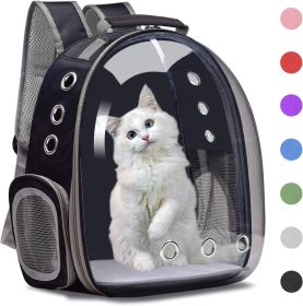 Backpack Carrier Bubble Bag; Small Dog Backpack Carrier for Small Pets; Space Capsule Pet Carrier Dog Hiking Backpack Airline Approved Travel Carrier (Color: Black)