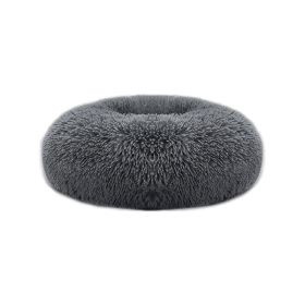 Soft Warm Pet Bed Cozy Nest for S/M Dog (Color: Dark Gray, size: O/S)