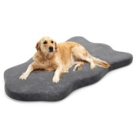 Orthopedic Dog Bed with Memory Foam Support for Large Dogs (Color: Gray)