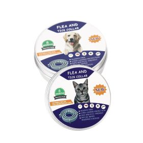 Flea & Tick Collar for Cats and Dogs; 2 Pack; 14 Months Protection; Kills & Repels Fleas and Ticks; Adjustable length (Colors: Yellow-cans, size: Dog - Length 63cm)