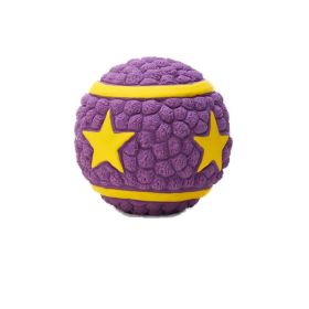 Latex Rubber Dog Toys,  Squeaky Football, Branch, or Ball for Chewing, Fetch, and Play (Color: Purple)