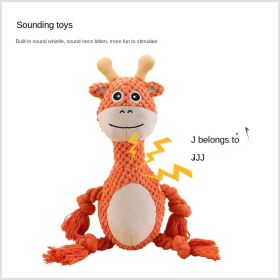 dog chew toys plush sound toys grinding teeth resistant to bite interactive pet dog toys (Colors: Deer human armour)