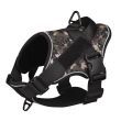 Dog Harness; large dog training tactical chest strap; K9 pet chest strap; vest type reflective dog rope; explosion-proof impulse traction (Specification (L * W): S, Colors: Green camouflage)