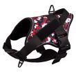 Dog Harness; large dog training tactical chest strap; K9 pet chest strap; vest type reflective dog rope; explosion-proof impulse traction (Specification (L * W): S, Colors: Red camouflage)