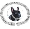 Dog Chain Crystal Artificial Diamondoid Dog Collar Walking Metal Chain Collar With Secure Buckle