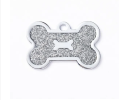 Bone shaped Metal ID Tag Charms